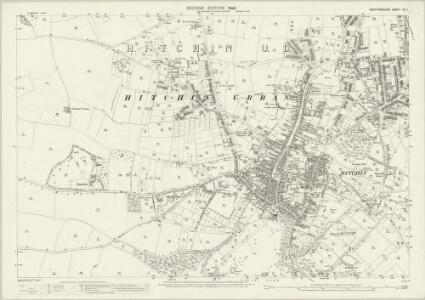 Hertfordshire XII.1 (includes: Hitchin Urban) - 25 Inch Map