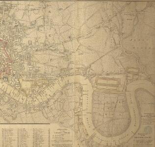 Rowe's map of London, westminster and Southwark, exhibiting the various improvements to the year 1804, detail showing the London and west india Docks