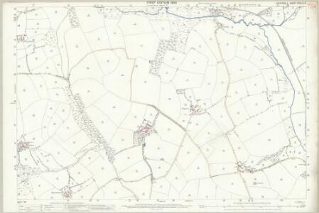 Cornwall XXXIX.12 (includes: Cubert; Newlyn) - 25 Inch Map