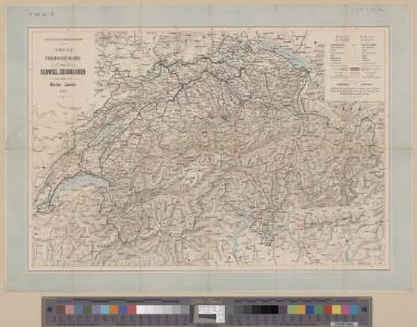 Officielle Uebersichtskarte der Schweiz. Eisenbahnen vom Monat Januar 1878