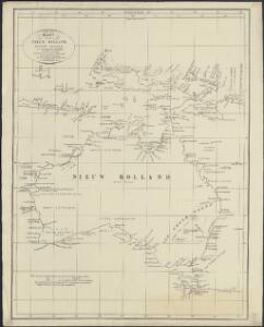 Kaart van Nieuw Holland, Nieuw Guinea, en omliggende eilanden : behoorende tot de door het Provinciaal Utrechtsch Genootschap bekroonde Verhandeling van R.G. Bennet en J. van Wyk Rz.