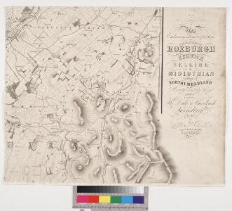 Map embracing extensive portions of the Counties of Roxburgh, Berwick, Selkirk & Midlothian and Part of Northumberland. Minutely & accurately surveyed... by Crawford and Brooke