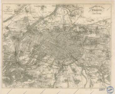 Topografische Karte von Paris ung Gegend