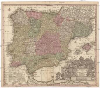 Novissima et accuratissima regnorum Hispaniae et Portugalliae mappa geographica