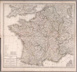 Carte de la Republique Francaise Apres la paix d'Amiens