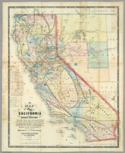 New Map Of The State Of California And Nevada Territory.