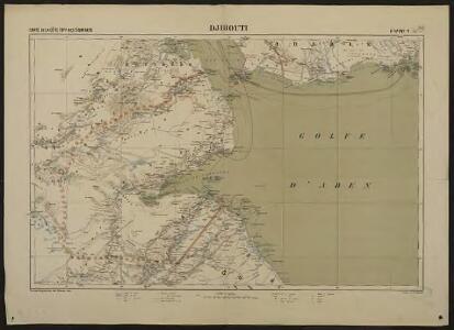 Carte de la côte française des Somalis et régions avoisinantes. Djibouti