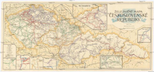 Železniční mapa Československé republiky