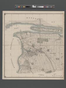 Map and plan showing the street system in the 1st ward of the borough of Queens, formerly Long Island City.
