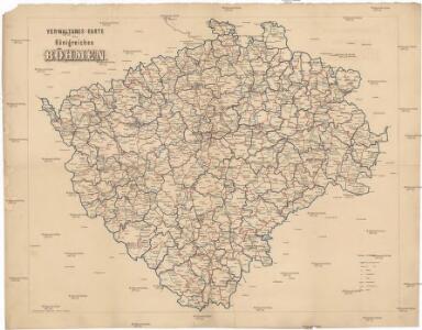 Verwaltungs-Karte des Königreiches Böhmen