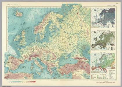 Europe - Physical.  Pergamon World Atlas.