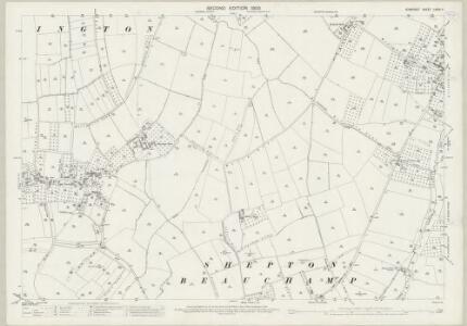 Somerset LXXXI.11 (includes: Barrington; Kingsbury Episcopi; Shepton Beauchamp; South Petherton; Stocklinch) - 25 Inch Map