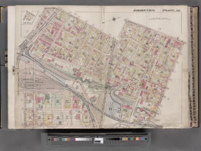 Jersey City, V. 1, Double Page Plate No. 10 [Map bounded by Central Ave., Franklin St., Jersey Ave., 12th St., Washborn St., Oakland Ave.] / compiled under the direction of and published by G.M. Hopkins Co.