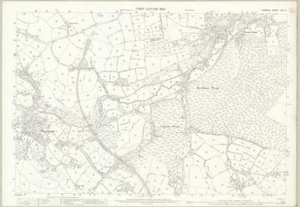 Cornwall LXIV.14 (includes: Mylor; Perranarworthal; St Gluvias; Stithians) - 25 Inch Map