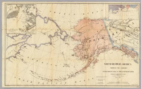 Northwestern America Showing The Territory Ceded By Russia To The United States.