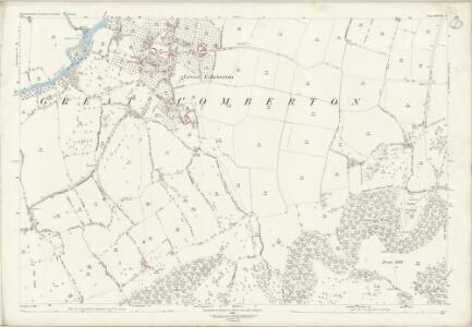 Worcestershire XLVIII.8 (includes: Birlingham; Bricklehampton; Eckington; Elmley Castle; Great Comberton; Little Comberton) - 25 Inch Map