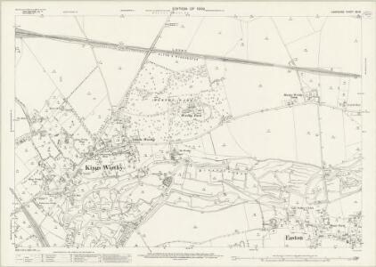 Hampshire and Isle of Wight XLI.6 (includes: Headbourne Worthy; Itchen Valley; Kings Worthy) - 25 Inch Map