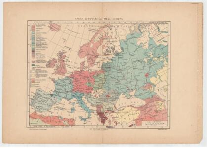 Carta etnográfica dell' Europa / dir. G.Marinelli ; Francesco Vallardi