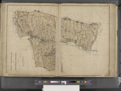 New York State, Double Page Plate No. 12 [Map of Albany, Rensselaer and Columbia Counties]