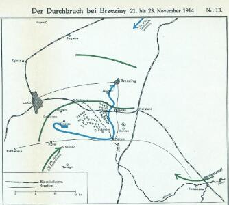 Der Durchbruch bei Brzeziny 21. bis 23. November 1914