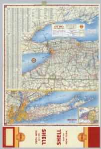 Shell Highway Map of New York (eastern portion).