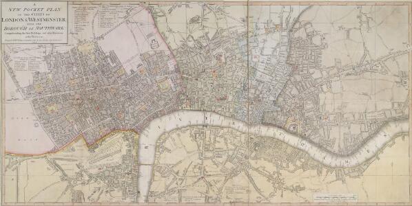 A NEW POCKET PLAN OF THE CITIES OF LONDON & WESTMINSTER WITH THE BOROUGH OF SOUTHWARK: Comprehending the New Buildings and other Alterations to the Year 1790