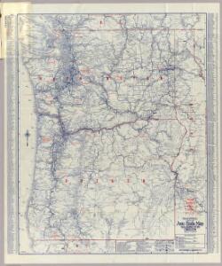 Rand McNally Official 1925 Auto Trails Map Washington Oregon.