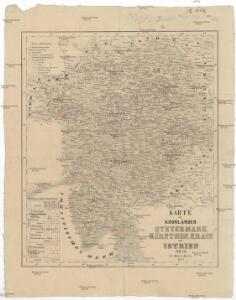 Karte der Kroländer Steyermark, Kärnthen, Krain und Istrien