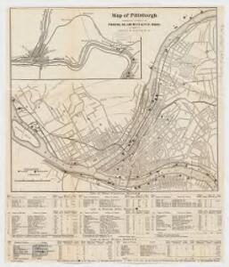 Map of Pittsburgh : showing the location of its furnaces, rolling mills & steel works