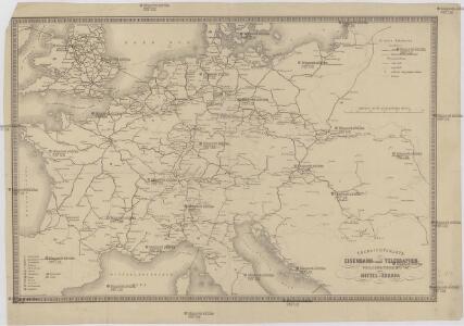 Übersichtskarte des Eisenbahn- und Telegraphen-Verbindungen von Mittel-Europa