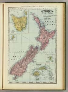 New Zealand, Tasmania, Fiji.