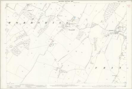 Kent XLIII.4 (includes: Frinsted; Hollingbourne; Wormshill) - 25 Inch Map