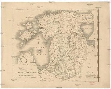 Topographische Charte von Liw-Laett u. Eestland zu Anfang des 13ten Jahrhunderts