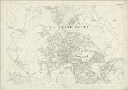 London (First Editions c1850s) VII (includes: Hampstead) - 25 Inch Map