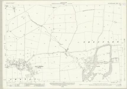Northamptonshire LVIII.7 (includes: Chalcombe; Middleton Cheney; Thenford) - 25 Inch Map