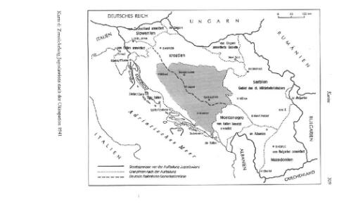 Zerstückelung Jugoslawiens nach der Okkupation 1941