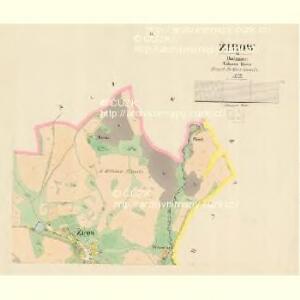 Žirow - c9449-1-002 - Kaiserpflichtexemplar der Landkarten des stabilen Katasters