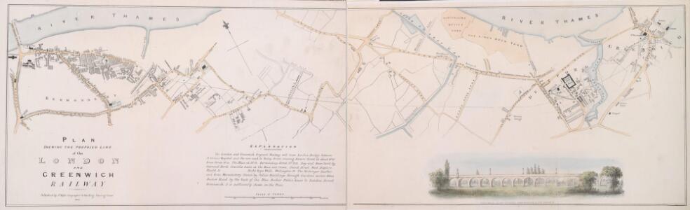 PLAN SHEWING THE PROPOSED LINE of the LONDON AND GREENWICH RAILWAY