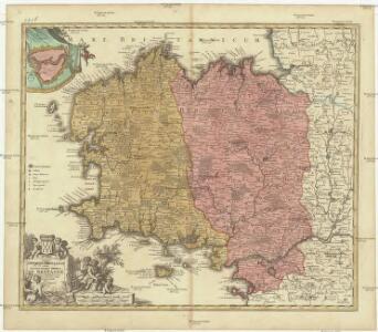 Tabula ducatus Britanniae Gallis le gouvernem.t general de Bretagne