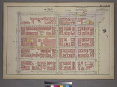 Plate 17, Part of Section 7: [Bounded by Cathedral Parkway, Central Park West, W. 105th Street, and Amsterdam Avenue.]