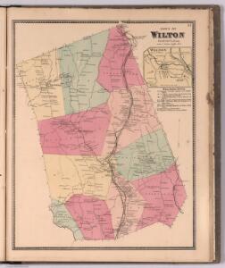 Town of Wilton, Fairfield County, Connecticut.  (inset) Wilton.