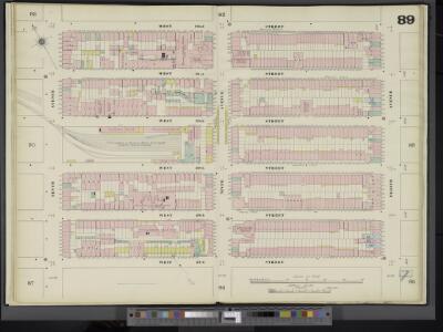 Manhattan, V. 5, Double Page Plate No. 89 [Map bounded by W. 32nd St., 8th Ave., W. 27th St., 10th Ave.]