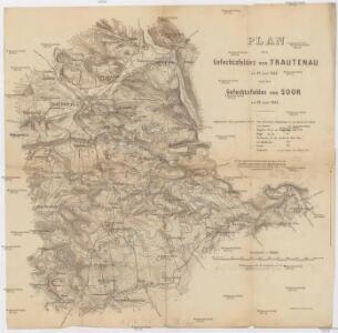 Plan des Gefechtsfeldes von Trautenau am 27 Juni 1866 und des Gefechtsfeldes von Soor am 28 Juni 1866
