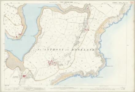Cornwall LXXII.10 & 11 (includes: Gerrans; St Just in Roseland) - 25 Inch Map