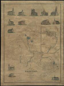 Map of the town of Taunton, with a view of the public buildings