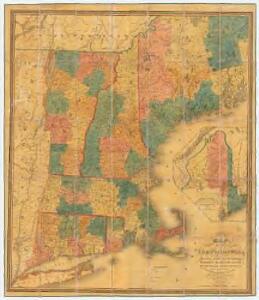 A map of the New England states : Maine, New Hampshire, Vermont, Massachusetts, Rhode Island & Connecticut, with the adjacent parts of New York & lower Canada