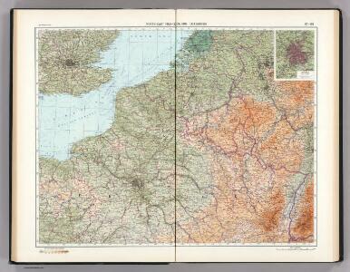 67-68.  North-East France, Belgium, Luxemburg.  The World Atlas.