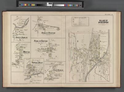 Monroe County, Double Page Plate No. 23  [Map of village of Spencerport, N. Hamlin, Hamlin Station, Hamlin Center, Morton, Kendall Mills, E. Hamlin]