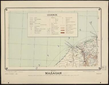 Carte générale du Maroc à l'échelle de 1 : 500 000 e. Mazagan