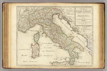 Tabula Italiae Antiquae in regiones XI ab Augusto divisae.
